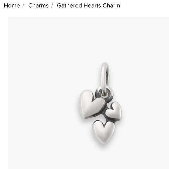 🧡 James Avery Silver Gathered Hearts Charm - Picture 5 of 6